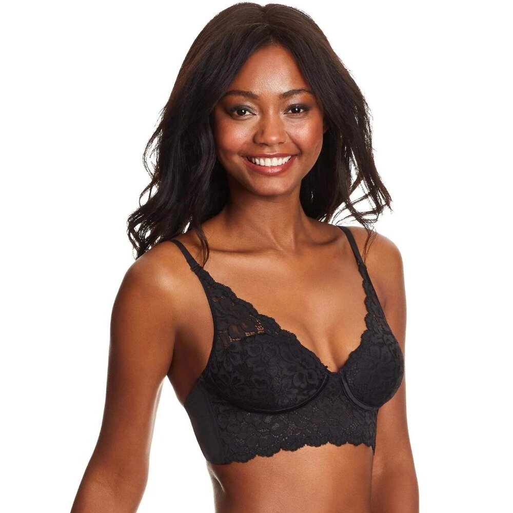 Maidenform Casual Comfort Wireless Convertible Bralette 1188 Black 34D NWT